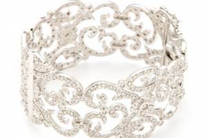 Kenneth Jay Lane Vintage Floral Scroll Bangle