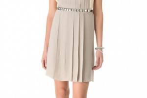 L'AGENCE Colorblock Pleated Dress