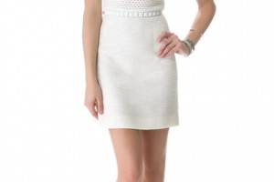 L'AGENCE Crochet Bodice Dress