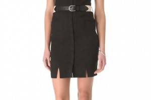 L'AGENCE Fitted Shirtdress with Belt