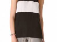 L&#039;AGENCE Sleeveless Top with Mesh Insets