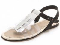 L&#039;AGENCE Theresa Clear Strap Sandals