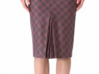 L&#039;Wren Scott Plaid Pencil Skirt