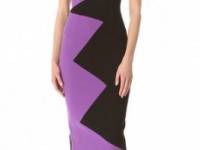 L&#039;Wren Scott Zigzag Sleeveless Dress