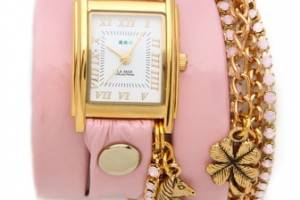 La Mer Collections Crystal Ballerina Charm Watch