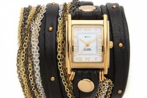 La Mer Collections Venice Stud Wrap Watch