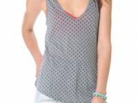 LA&#039;t by L&#039;AGENCE Polka Dot Burnout Tank