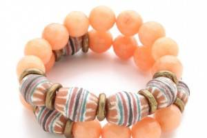 Lacey Ryan Orange Jade Bracelet Set