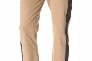 Laurence Dolige Vent Pants with Stripe