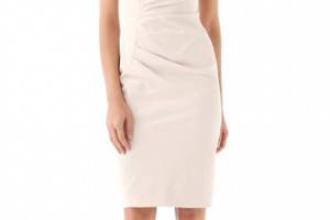 Lela Rose Draped Boat Neck Dress