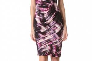 Lela Rose Sheath Dress with Side Ruching