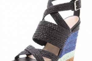 Loeffler Randall Lake Strappy Wedge Sandals