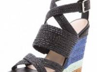 Loeffler Randall Lake Strappy Wedge Sandals