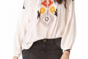 Love Sam Beaded Ikat Top