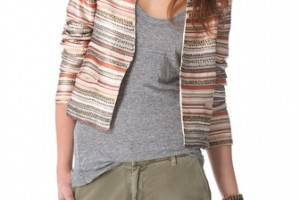 Love Sam Embroidered Stripe and Sequin Jacket