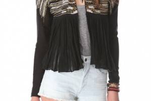 Love Sam Metallic Waterfall Gauze Jacket