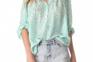 Love Sam Zodiac Print Blouse