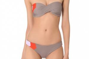 L*Space Colorblock Bandeau Bikini Top