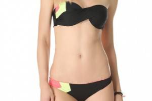 L*Space Colorblocked Neo Bandeau Bikini Top