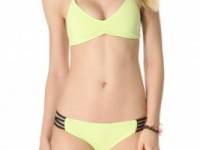 L*Space Colorblocked Reversible Strap Back Bikini Top