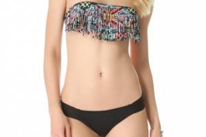 L*Space Jessie Fringe Bandeau Bikini Top