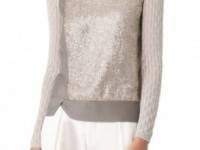 M. PATMOS Textured Silk Top