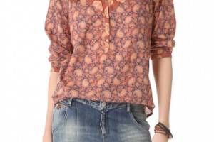 Maison Scotch Retro Printed A Line Top