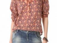 Maison Scotch Retro Printed A Line Top