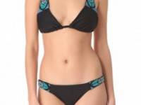 Mara Hoffman Beaded Feather Bikini Top