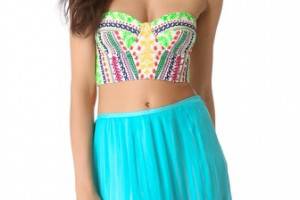 Mara Hoffman Medicine Wheel Embroidered Bustier Top