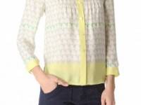 Marc by Marc Jacobs Burnside Print Button Down Top