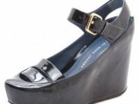 Marc by Marc Jacobs Carpaint Metallic Wedge Sandals