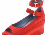 Marc by Marc Jacobs Striped Suede Wedge Platforms