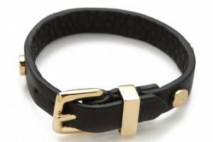 Marc by Marc Jacobs Turnlock Charm Leather Bracelet