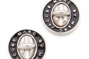 Marc by Marc Jacobs Turnlock Enamel Stud Earrings