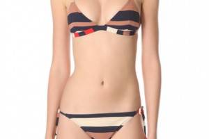 Marc by Marc Jacobs Vintage Stripe Triangle Bikini Top