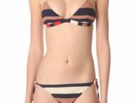 Marc by Marc Jacobs Vintage Stripe Triangle Bikini Top