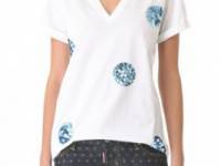 Markus Lupfer Big Polka Dot Sequin Tee