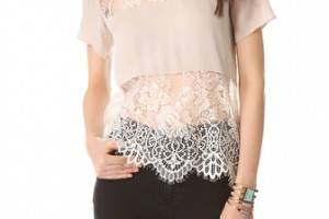 Mason by Michelle Mason Lace Tee