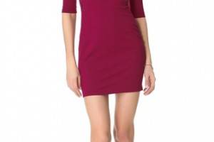 Mason by Michelle Mason Long Sleeve Lace Inset Dress