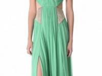 Matthew Williamson Embroidered Cutout Gown