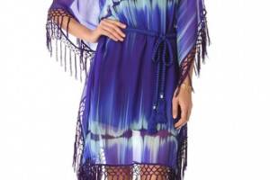 Matthew Williamson Escape Fringed Square Cover Up Dress