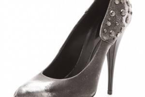 McQ - Alexander McQueen Metallic Studded Platform Pumps