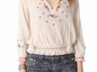 Mes Demoiselles Martina Embroidered Top
