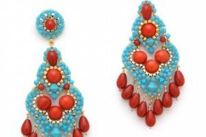 Miguel Ases Beaded Drop Earrings