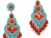 Miguel Ases Beaded Drop Earrings