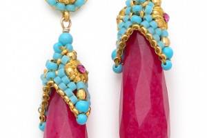 Miguel Ases Cup Beaded Earrings