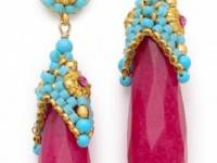 Miguel Ases Cup Beaded Earrings