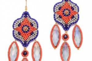 Miguel Ases Rainbow Quartz Chandelier Earrings