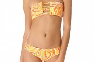 MIKOH SWIMWEAR Sunset Triple Looped Bikini Top